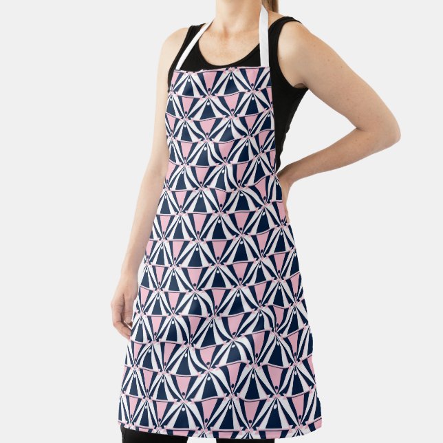 Fun Pink and Blue Pattern  Apron (Insitu)