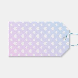Fun Pink Blue White Hearts  Gift Tags