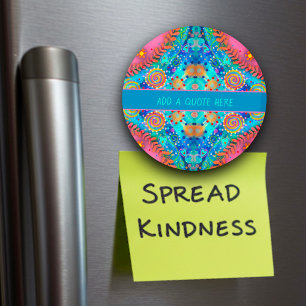 Fun Pink Boho Personalised Inspirivity Magnet
