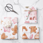 Fun Pink Christmas Sweet Treats Wrapping Paper Sheet<br><div class="desc">Fun pink Christmas sweet treat paper mix. Trendy pink Christmas gift wrapping paper. Pastel pink wrap.</div>