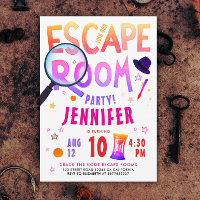 Fun Pink Escape Room Game Scavenger Hunt Bold Typo