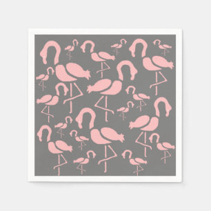 Fun Pink Flamingo bird art Napkin