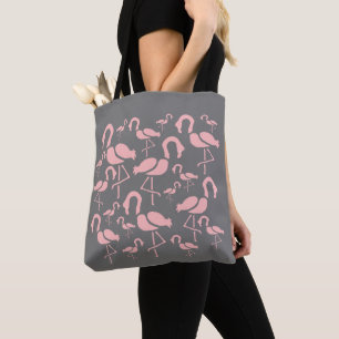 Fun Pink Flamingo bird art Tote Bag