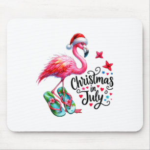 Fun Pink Flamingo Flip Flops Summer Christmas In J Mouse Mat