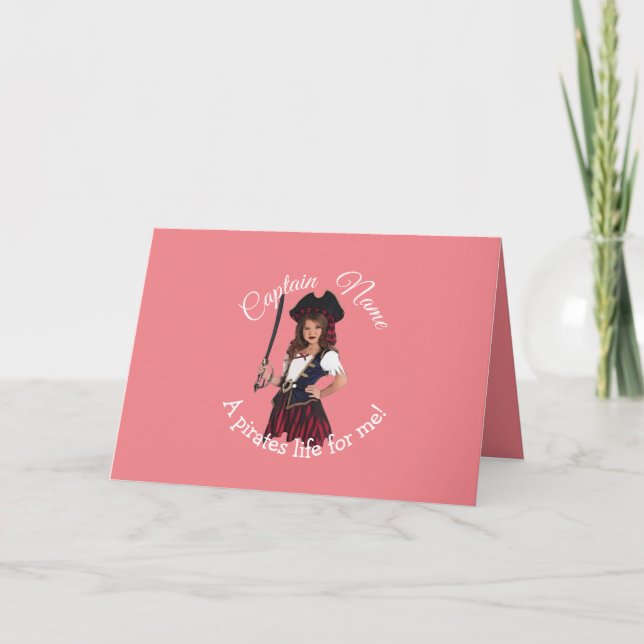 Fun Pink Girl  Card (Front)