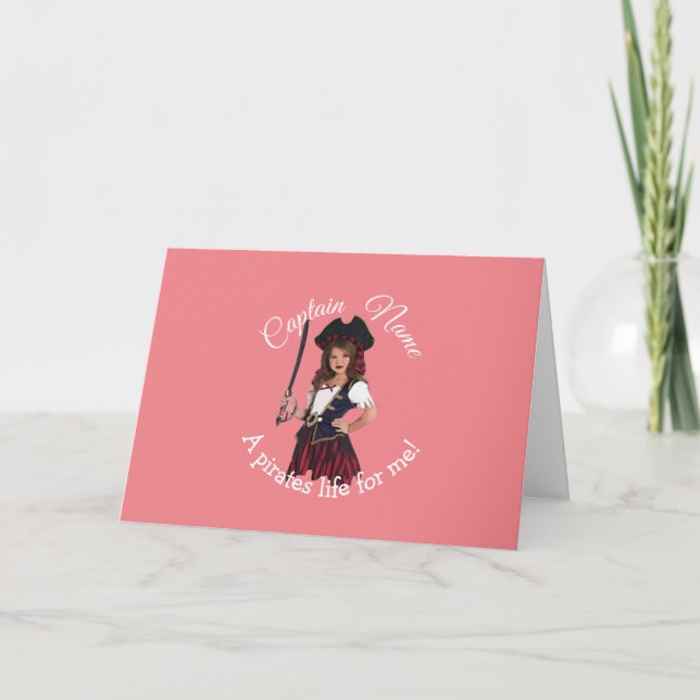 Fun Pink Girl  Card (Front)