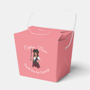 Fun Pink Girl Pirate  Favour Box