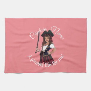 Fun Pink Girl   Tea Towel