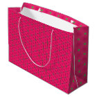Fun Pink & Green Modern Design Large Gift Bag 
