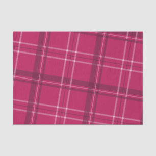 Fun pink holiday plaid tissue paper