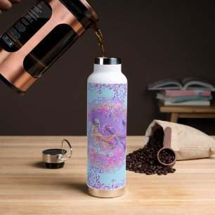 Fun Pink mermaid  by Renee Lavoie Water Bottle