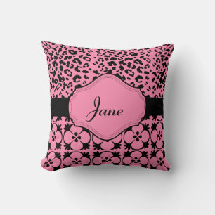 Fun Pink Monogrammable Pillow