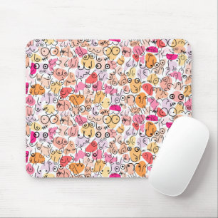 fun pink pattern mouse mat