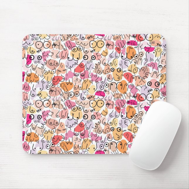 fun pink pattern mouse mat (With Mouse)