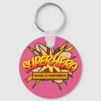Fun Pink Personalised Comic Book SUPERHERO