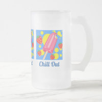 Fun Pink Popsicle and Strawberries Chill Out