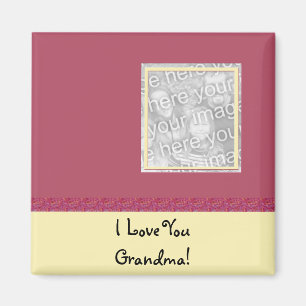 Fun PINK & YELLOW PHOTO MAGNET GIFT