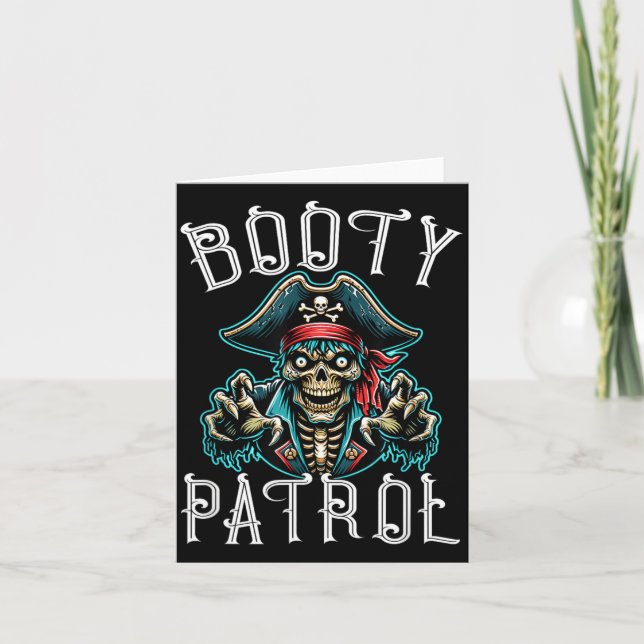 Fun Pirate Pun - Booty Patrol Card (Front)
