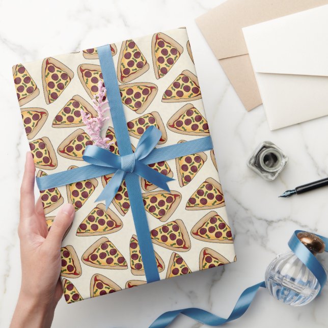 Fun Pizza pattern wrapping paper (Gifting)