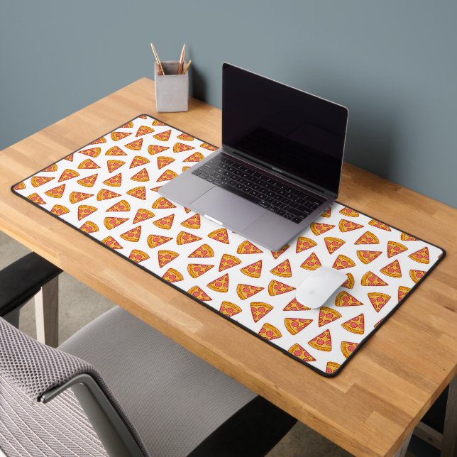 Fun Pizza Slice Pattern Desk Mat (Office 2)