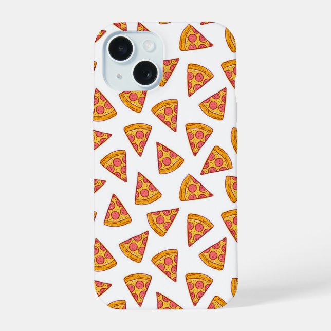 Fun Pizza Slice Pattern iPhone 15 Case (Back)