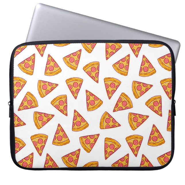 Fun Pizza Slice Pattern Laptop Sleeve (Front)