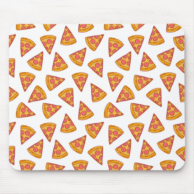 Fun Pizza Slice Pattern Mouse Mat (Front)