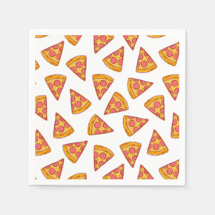 Fun Pizza Slice Pattern Napkin