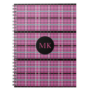 Fun Plaid Monogrammed Notebook