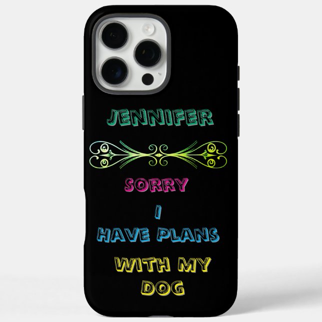 Fun plans with a beloved dog Case-Mate iPhone case (Back)