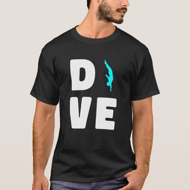 Fun Platform Diver Springboard Diving T-Shirt (Front)