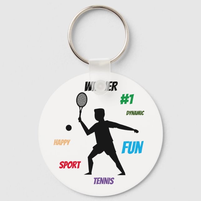 Fun player tennis  key ring (Front)