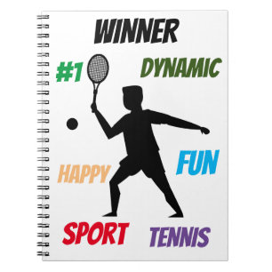 Fun player tennis notebook