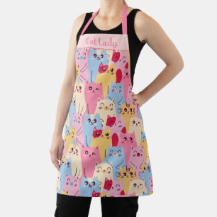 Fun Playful Cartoon Cats Apron