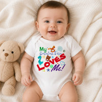 Fun Playful Colorful My Grandma Loves Me
