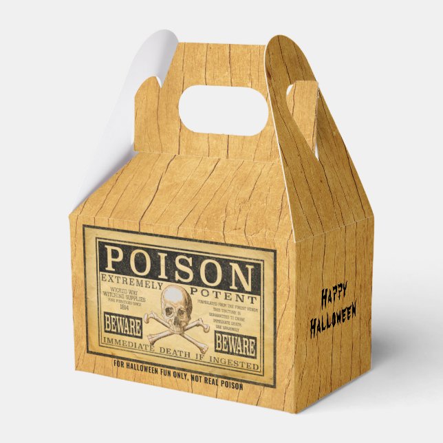 Fun "POISON" Halloween Design Favour Box (Front Side)