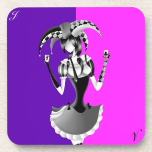 Fun Poker Playing Jester Coaster