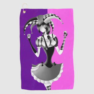 Fun Poker Playing Jester  Golf Towel