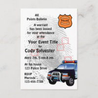 Fun Policeman Birthday Retirement Party Invitation