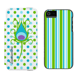 Fun Polka Dots and Stripes iPhone 5S Wallet Case Incipio Watson™ iPhone 5 Wallet Case