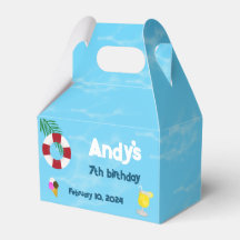 Fun Pool Birthday Party Favour Box