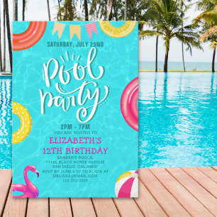 Fun Pool Party Birthday Invitation – Summer Splash