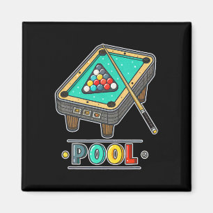 Fun Pool Table Billiards Game Themed Magnet