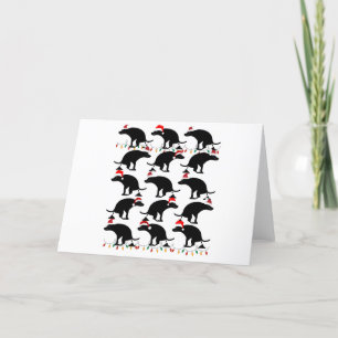 Fun Pooping Dogs Christmas Holiday Card