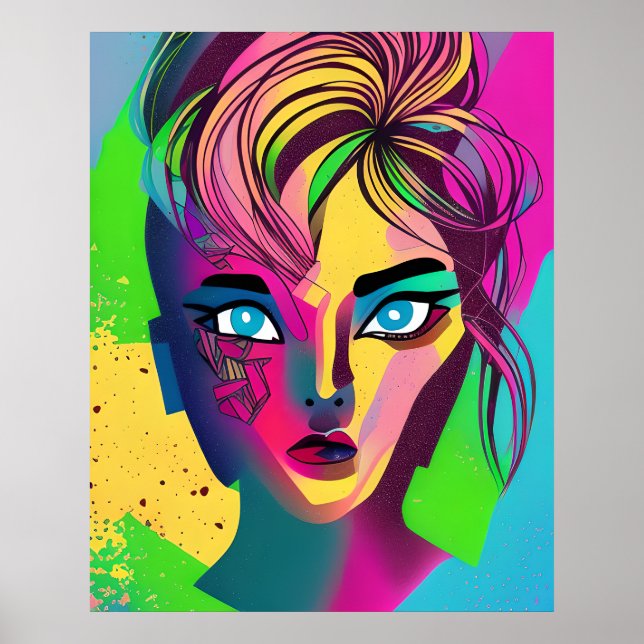 Fun Pop Art Teens Vibrant Bedroom Prints Digital (Front)