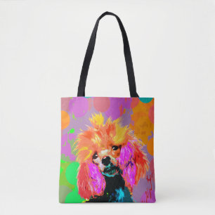 Fun Pop Art Toy Poodle Tote Bag