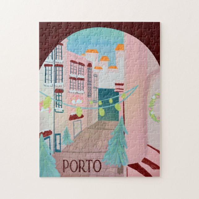 Fun Porto Portuguese Winter Jigsaw Puzzle (Vertical)