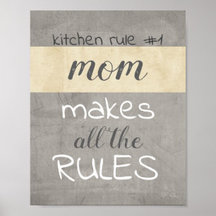 fun poster kitchen quote humor gray and tan