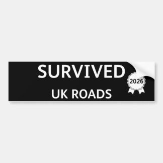 Fun Pothole Bumper Sticker SURVIVED UK ROADS 2026