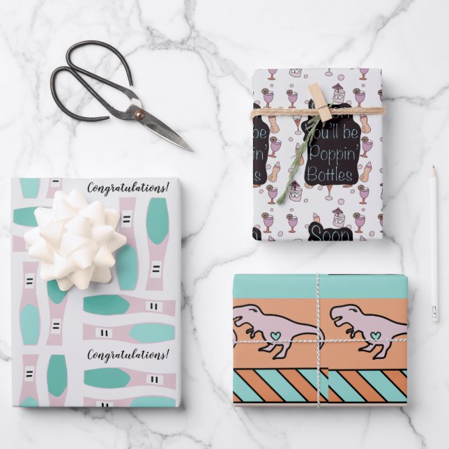 Fun Pregnancy Humour Baby Shower  Wrapping Paper Sheet (Front)